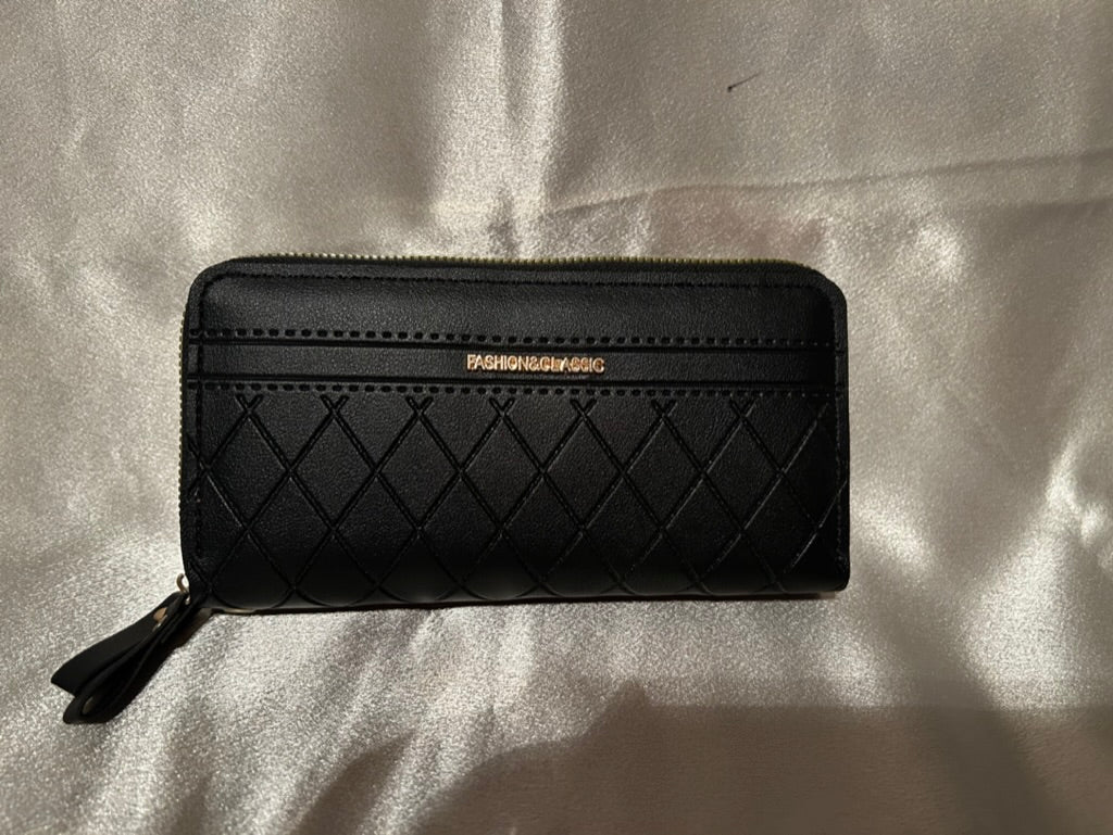 Black Double Wallet Purse