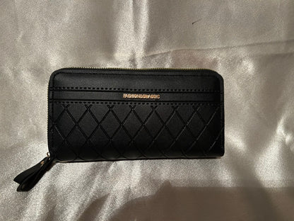 Black Double Wallet Purse
