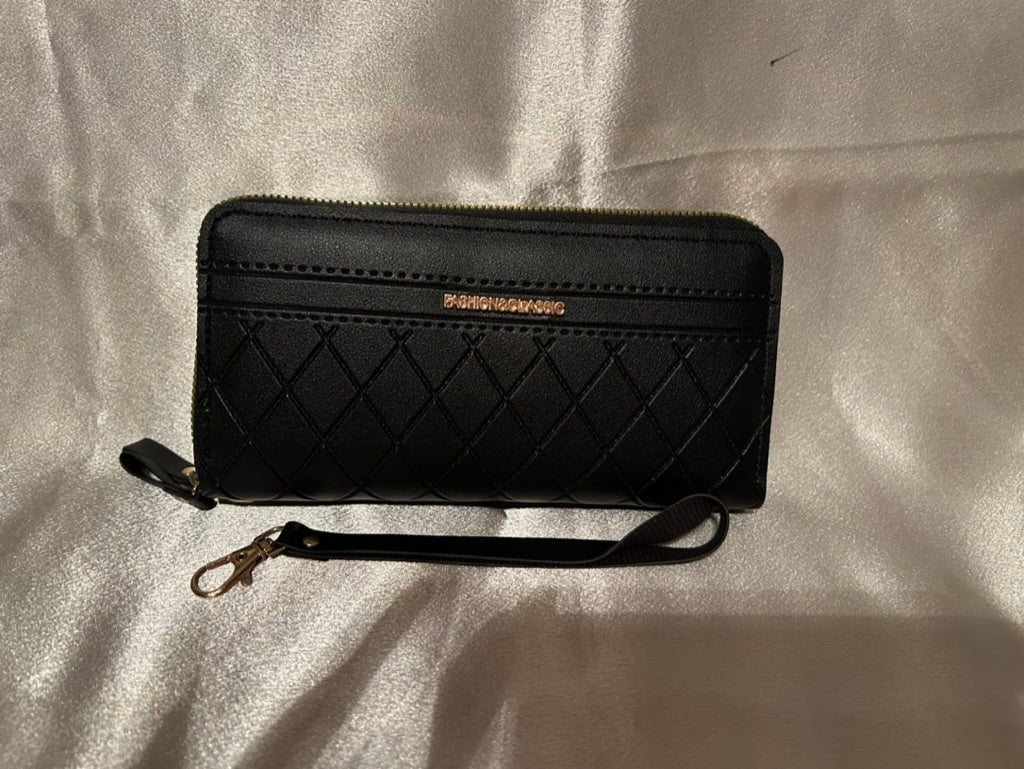 Black Double Wallet Purse
