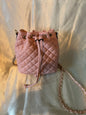 Pink Pull String Purse