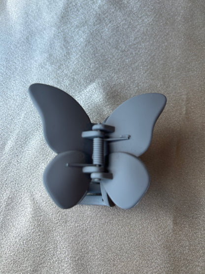 Grey Butterfly Hair Clip