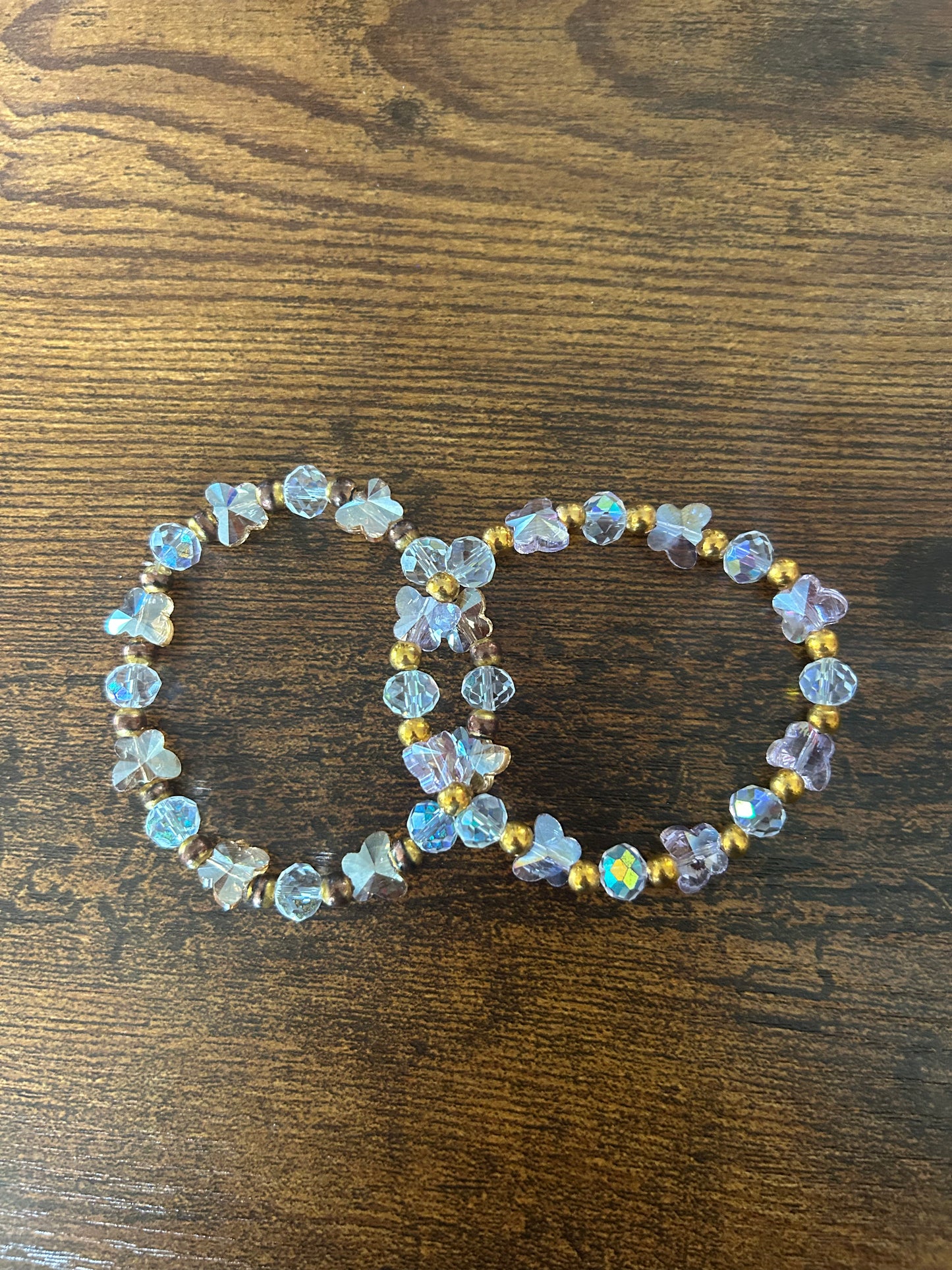 Glasswing Butterfly Bracelet Pink or Brown